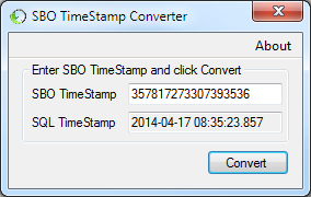 SBO TimeStamp Converter